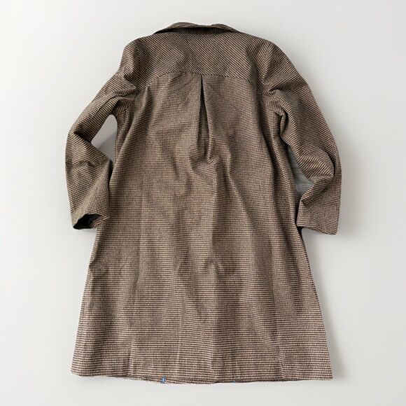 Maeve Anthropologie Plaid Double Breasted Peacoat Size L Oversized Lined - Picture 4 of 6